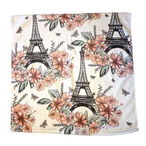 Eifel Tower Bath Towel Kassafina Pink Floral Oeko Tex NEW with Tag